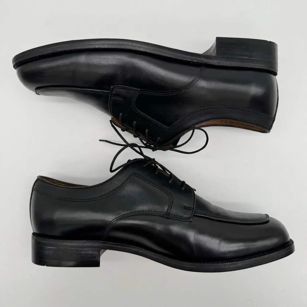 French Shriner Fargo Black Leather Oxford Size 10.5 M